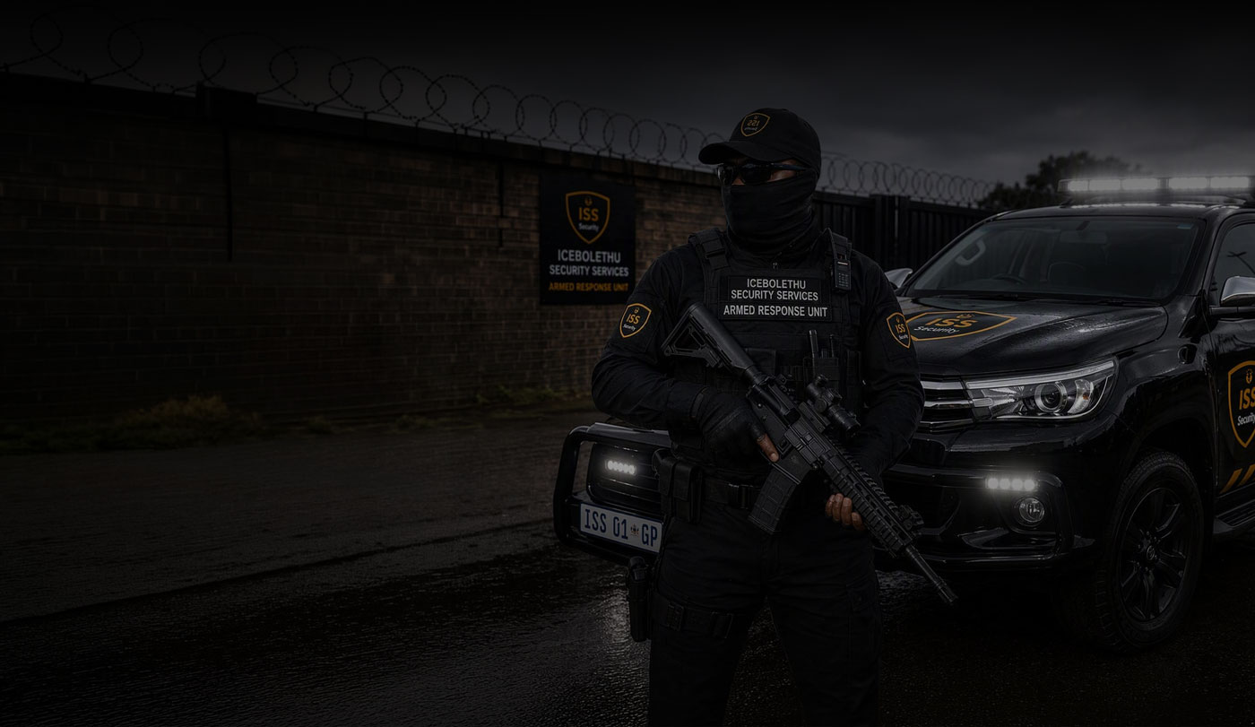 Armed Response Guard outside Commercial Premises